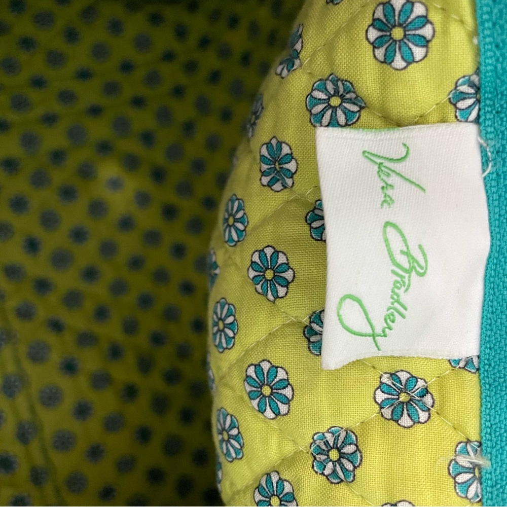 Vera Bradley Weekender Travel Duffle Bag Turquoise Parsley - Picture 6 of 7